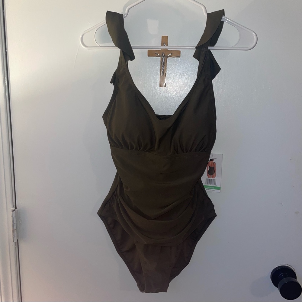 Olive Green One-Piece Swimsuit NWT